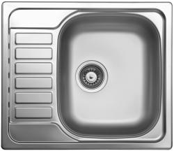 Мойка Ukinox Гранд, 58х50 см, врезная, стальная, прямоугольная, цвет нержавеющая сталь с декором, с отверстием под смеситель, слив-перелив, с крылом, правая/правосторонняя, для кухни