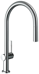 Смеситель для кухни/мойки Hansgrohe Talis M54, 210 sBox 1jet, однорычажный, керамический, с поворотным/вытяжным изливом, длина 22,3 см, латунь, цвет хром Смеситель для кухни/мойки Hansgrohe Talis M54, 210 sBox 1jet, однорычажный, керамический, с поворотным/вытяжным изливом, длина 22,3 см, латунь, цвет хром