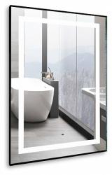 Зеркало Silver Мirrors Саурон, 60х80 см, с LED/ЛЕД-подсветкой, прямоугольное, выключатель сенсорный с функцией диммера, для ванны