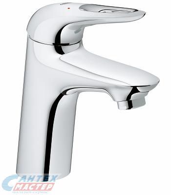 Смеситель для раковины Grohe Eurostyle однорычажный, излив короткий, керамический, латунь, цвет хром, без донного клапана