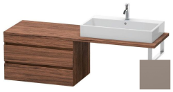 Тумба/шкафчик для консоли/столешницы Duravit DuraStyle под раковину 80х54,8х51,2 см, подвесная, ДСП, цвет: орех темный/базальт, 2 выдвижных ящика, прямоугольная