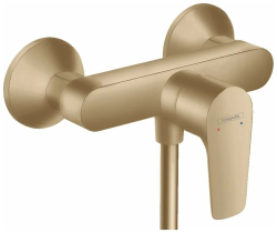 Смеситель для душа Hansgrohe Talis E, однорычажный, керамический, настенный, наружнего/внешнего монтажа, без излива, без шланга/лейки, латунь, цвет шлифованная бронза, на 2 отверстия