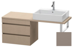 Тумба/шкафчик для консоли/столешницы Duravit DuraStyle под раковину 60х47,8х51,2 см, подвесная, ДСП, цвет: лен/базальт, 2 выдвижных ящика, прямоугольная