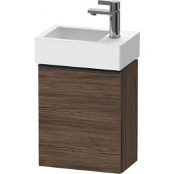 Тумба под раковину Duravit D-Neo, 36,4х22,2х44 см, подвесная, с распашной дверцей, ДСП, цвет: орех темный, шкафчик навесной, прямоугольная, правая, в ванную комнату