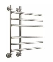 Полотенцесушитель Двин L primo 60/15, водяной (1"-3/4"-1/2" К1  Полированный), универсальное подключение, нержавеющая сталь, настенный, форма лесенка, цвет хром, к отоплению и ГВС, для отопления, обогрева в ванной
