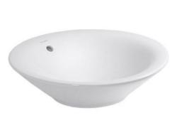 Раковина DURAVIT Starck 1 WonderGliss, 53х53х17  см, накладная, круглая, санфарфор, цвет белый, без отверстия/площадки под смеситель, антигрязевое покрытие, слив/перелив