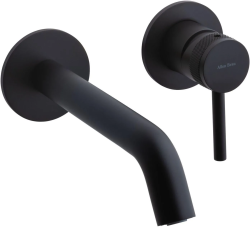 Смеситель для раковины/умывальника Allen Brau Priority 2.0 встраиваемый, однорычажный, неповоротный, латунь, длина излива 184 мм, керамический, цвет черный матовый