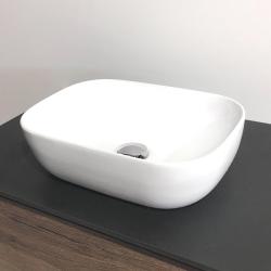 Раковина/умывальник Comforty, 45,5х32,5 см, накладная, прямоугольная, санфарфор, цвет белый, без отверстия под смеситель, без слив-перелива, умывальник