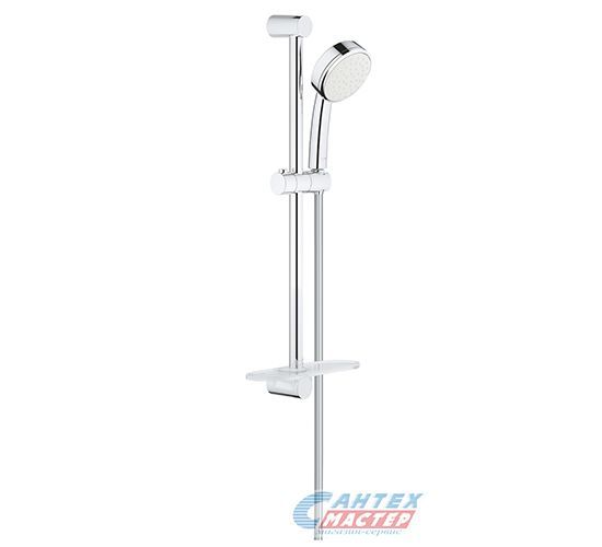 Душевой гарнитур Grohe New Tempesta Cosmopolitan с 1-режимной лейкой и полочкой, штанга 600 мм хром 26083002