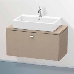 Тумба под раковину Duravit D-Neo, 98,4х44,2х44 см, подвесная, 1 выдвижной ящик, ДСП, цвет: лен, шкафчик навесной, прямоугольная, правая/левая, в ванную комнату