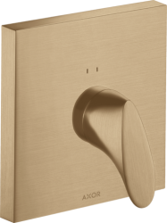 Смеситель для душа Axor Starck Organic однорычажный, скрытого монтажа, керамический, настенный/встраиваемый, без излива, без шланга/лейки, квадратный, латунь, цвет шлифованная бронза