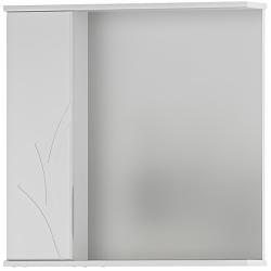 Зеркальный шкаф Volna Adel 70, 70х14,6х70 см, подвесной, с LED/ЛЕД-подсветкой, цвет белый, зеркало, 1 распашная дверца, прямоугольный, левый, левосторонний