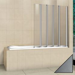 Душевая дверь Cezares Pratico, 120х140 см текстурное стекло/профиль хром, в нишу, правосторонняя/правая, текстурное закаленное стекло, складная