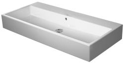 Раковина DURAVIT Vero Air WonderGliss 100х47х17 см, подвесная, прямоугольная, санфарфор, шлифованная, цвет белый, без отверстия под смеситель, антигрязевое покрытие, слив/перелив