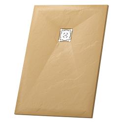 Душевой поддон RGW Stone Tray ST-De, 80х100х2,5 см, прямоугольный, из искусственного камня, низкий, цвет: пустыня, с антискользящим рельефным покрытием, без бортика