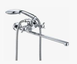 Смеситель для ванны/душа VIEIR, настенный, двухвентильный, поворотный, латунный, длина излива 350 мм, латунь, цвет хром