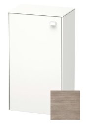 Полупенал Duravit Brioso R, 27х19,6х61 см, подвесной/напольный, (правый), с дверцей/одностворчатый, со стеклянными полками, цвет: сосна серебристая/хром, в ванную комнату