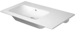 Раковина DURAVIT ME by Starck 83х49х18 см, подвесная, прямоугольная, санфарфор, с крылом, чаша слева, цвет  белый шелковисто-матовый, без отверстия под смеситель, слив/перелив, левая