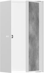 Полка Hansgrohe XtraStoris Rock 300/150/140, с дверью для облицовки плиткой, размер 30х15х14 см, встраиваемая в нишу, дверца распашная, форма прямоугольная, цвет матовый белый, нержавеющая сталь, встроенная/настенная, шкаф/короб