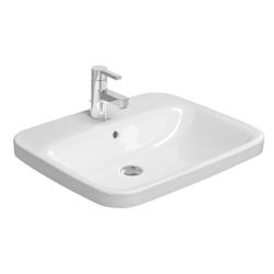 Раковина DURAVIT DuraStyle WonderGliss 61,5х49,5х17 см, встраиваемая сверху, прямоугольная, санфарфор, цвет белый, 1 отверстие под смеситель, антигрязевое покрытие, слив/перелив