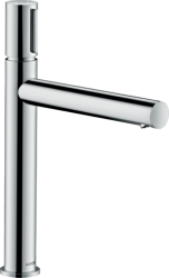 Смеситель для раковины/умывальника Axor Uno Select 200, однорычажный, фиксированный излив, длина излива 19,8 см, керамический, латунь, цвет хром, с незапираемым сливным набором