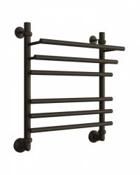 Полотенцесушитель Двин F Primo 60/50, водяной (1"-3/4"-1/2" К3 черный матовый), универсальное подключение, нержавеющая сталь, настенный, форма лесенка, цвет черный матовый, к отоплению и ГВС, для отопления, обогрева в ванной