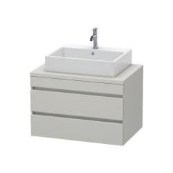 Тумба под раковину для консоли/столешницы Duravit DuraStyle 80х54,8х51,2 см, подвесная, ДСП, цвет: бетонно-серый, 2 выдвижных ящика, прямоугольная