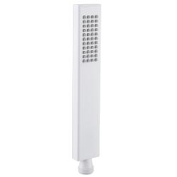 Душевая лейка ABBER AF0050W прямоугольная, 1 режим, размер 200х35 мм, латунь, цвет белый, для душа/ванной