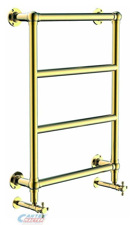 Полотенцесушитель 774х543 Boheme Palazzo 712 водяной, с нижним подключением, из нержавеющей стали, форма лесенка прямая, настенный, цвет бронза, для ванны, вертикальный, к стояку горячей воды, отопления, межосевое расстояние 495 мм, латунный
