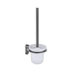 Ершик для унитаза Raglo R300.10.09 настенный, материал нержавеющая сталь/стекло, округлый, для туалета/унитаза, ванную комнату/туалет, цвет графит