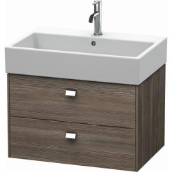Тумба/шкафчик для консоли/столешницы Duravit Brioso под раковину 62х48х44,2 см, подвесная, ДСП, цвет: сосна терра/хром, 2 выдвижных ящика, прямоугольная