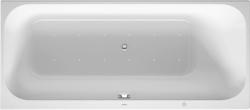 Ванна Duravit Happy D.2 170х75 см гидромассажная, встраиваемая, акриловая, цвет: белый, с ножками/сливом-переливом, без фронтальной панели, прямоугольная, с системой гидромассажа Air-System, c наклоном для спины справа, правая