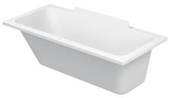Ванна Duravit DuraStyle 160х70 см гидромассажная, встраиваемая/пристенная, акриловая, цвет: белый, с ножками/сливом-переливом, без фронтальной панели, прямоугольная, с системой гидромассажа Air-System, c наклоном для спины справа, правая