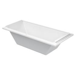 Ванна Duravit Starck 190х90 см встраиваемая/пристенная, акриловая, цвет: белый, (без гидромассажа, ножек, сифона, фронтальной панели), прямоугольная, с двумя наклонами для спины