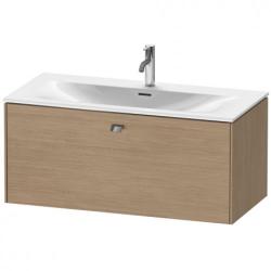 Тумба под раковину Duravit Brioso, 102х47,9х44,4 см, подвесная, 1 выдвижной ящик, ДСП, цвет: дуб европейский/хром, шкафчик навесной, механизм доводчика, прямоугольная, правая/левая, в ванную комнату