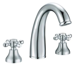 Смеситель для раковины/умывальника Boheme Tradizionale Chromo, двухвентильный, неповоротный, керамический, длина излива 138 мм, латунь, цвет хром