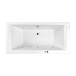 Ванна Whitecross Savia Duo Soft, 170х80 см, акриловая, цвет- белый/бронза, гидромассажная, каркас, слив-перелив, прямоугольная, левосторонняя/правосторонняя, левая/правая, встраиваемая/приставная