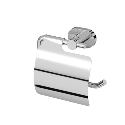 Держатель для туалетной бумаги AM.PM Sense L, с крышкой, хром, настенный, сплав металлов, форма прямоугольная, для туалета/ванной, бумагодержатель