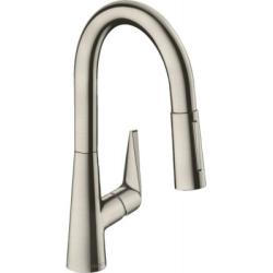 Смеситель для кухни/мойки Hansgrohe Talis M51, 160 sBox 2jet, однорычажный, керамический, с поворотным/вытяжным изливом, длина 18,5 см, латунь, цвет под сталь