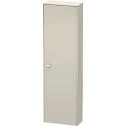 Пенал Duravit Brioso R, 52x24x177 см, подвесной, (правый), с дверцей, с полкой, со стеклянными полками, цвет: серо-коричневый/хром, в ванную комнату
