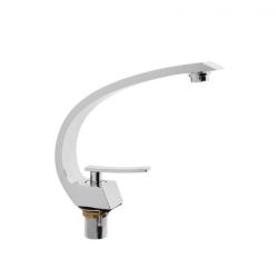 Смеситель для раковины/умывальника Accoona, однорычажный, неповоротный, керамический, длина излива 224 мм, латунь, цвет хром