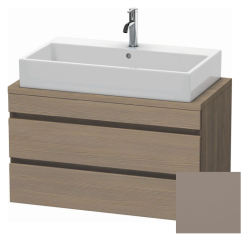 Тумба под раковину для консоли/столешницы Duravit DuraStyle 90х47,8х51,2 см, подвесная, ДСП, цвет: дуб терра/базальт, 2 выдвижных ящика, прямоугольная