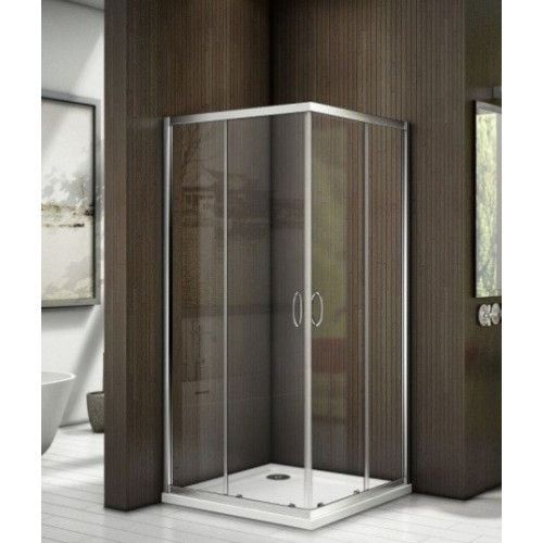 Душевое ограждение BAS LATTE CR-120-90-C-WE  120х90х185 см, прозрачное стекло, профиль белый, правое/левое, прямоугольное/угловое, раздвижное