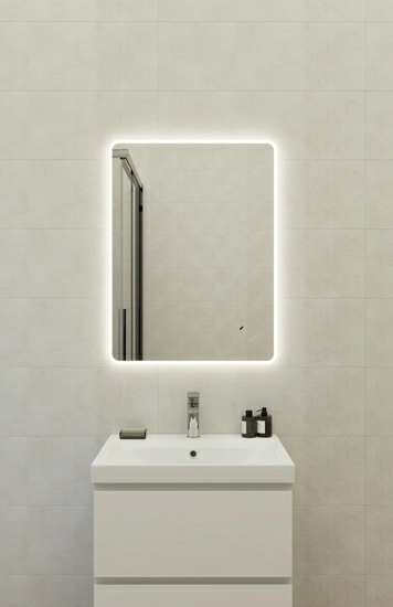 Зеркало Cersanit ECLIPSE Fusion 60x80х2,9 с подсветкой прямоугольное, ударопрочный пластик, для ванны, LED/ЛЕД-подсветкой, универсальное, навесное/подвесное/настенное