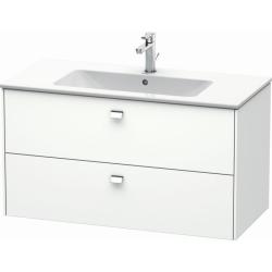 Тумба под раковину для консоли/столешницы Duravit Brioso 102х48х44,2 см, подвесная, ДСП, цвет: белый матовый, 2 выдвижных ящика, прямоугольная