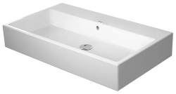 Раковина DURAVIT Vero Air, 80х47х16,5 см, подвесная, прямоугольная, санфарфор, шлифованная, цвет белый, без отверстия под смеситель, слив/перелив