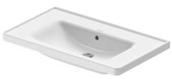 Раковина DURAVIT D-Neo WonderGliss 80х48х16,5 см, подвесная, прямоугольная, санфарфор, цвет белый, без отверстия под смеситель, антигрязевое покрытие, слив/перелив