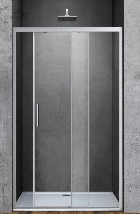 Душевая дверь Vincea Soft  110х195 см, прозрачное стекло, профиль хром, левое/правое, плоская/в нишу, дверь раздвижная