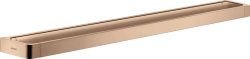 Полотенцедержатель Axor Universal, одинарный, настенный, неповоротный, 89,4 см, металлический, форма прямоугольная, для полотенец, в ванную/туалет/душевую кабину, цвет полированное красное золото, рейлинг/поручень, к стене