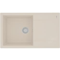 Мойка кухонная Lemark IMANDRA 840, 50х84х19,7 см, врезная, кварцгранит, прямоугольная, цвет шампань, без отверстия под смеситель, с крылом, оборачиваемая, слив-перелив, врезная в столещницу, для кухни
